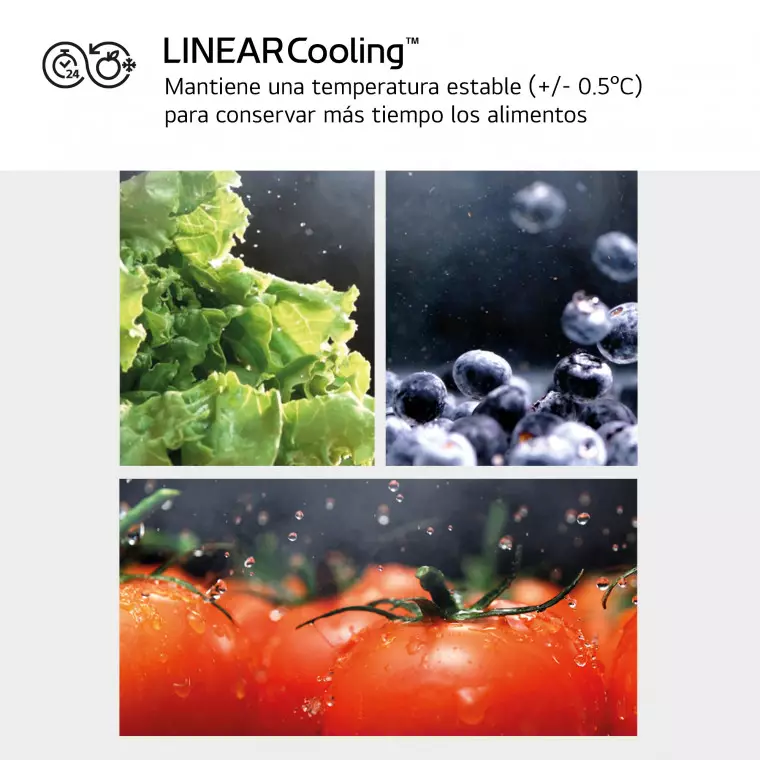 LG Frigorífico Side By side  Serie 400, Door-In-Door, sin toma de agua, Inox antihuellas.  E, 641 L, GSJC41PYPE.APYQEUR
